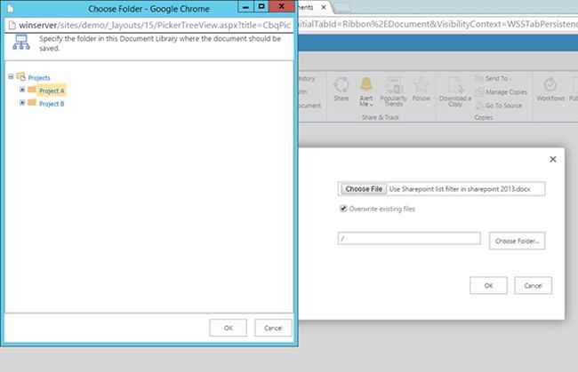 Choose destination folder